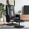 Stella Homewares Massage Recliner Chair with Footstool Black Faux Leather