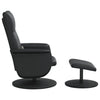 Stella Homewares Massage Recliner Chair with Footstool Black Faux Leather