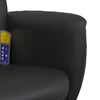 Stella Homewares Massage Recliner Chair with Footstool Black Faux Leather