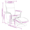 Stella Homewares Massage Recliner Chair with Footstool Black Faux Leather