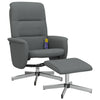 Stella Homewares Massage Recliner Chair with Footstool Dark Grey Fabric