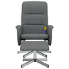 Stella Homewares Massage Recliner Chair with Footstool Dark Grey Fabric