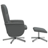 Stella Homewares Massage Recliner Chair with Footstool Dark Grey Fabric