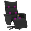 Stella Homewares Massage Recliner Chair with Footrest Black Faux Leather