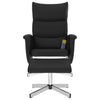 Stella Homewares Massage Recliner Chair with Footstool Black Faux Leather