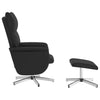 Stella Homewares Massage Recliner Chair with Footstool Black Faux Leather