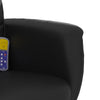 Stella Homewares Massage Recliner Chair with Footstool Black Faux Leather