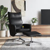 Stella Homewares Massage Recliner Chair with Footstool Black Faux Leather