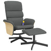 Stella Homewares Massage Recliner Chair with Footstool Dark Grey Fabric