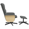 Stella Homewares Massage Recliner Chair with Footstool Dark Grey Fabric