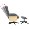 Stella Homewares Massage Recliner Chair with Footstool Dark Grey Fabric