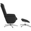 Stella Homewares Massage Recliner Chair with Footstool Black Faux Leather