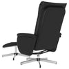 Stella Homewares Massage Recliner Chair with Footstool Black Faux Leather
