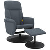 Stella Homewares Massage Recliner Chair with Footstool Dark Grey Velvet