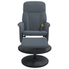 Stella Homewares Massage Recliner Chair with Footstool Dark Grey Velvet