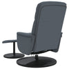 Stella Homewares Massage Recliner Chair with Footstool Dark Grey Velvet