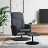 Stella Homewares Massage Recliner Chair with Footstool Dark Grey Velvet