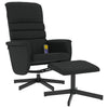 Stella Homewares Massage Recliner Chair with Footstool Black Faux Leather