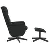 Stella Homewares Massage Recliner Chair with Footstool Black Faux Leather