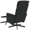 Stella Homewares Massage Recliner Chair with Footstool Black Faux Leather