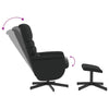 Stella Homewares Massage Recliner Chair with Footstool Black Faux Leather