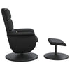 Stella Homewares Massage Recliner Chair with Footstool Black Faux Leather