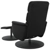 Stella Homewares Massage Recliner Chair with Footstool Black Faux Leather