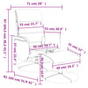 Stella Homewares Massage Recliner Chair with Footstool Black Faux Leather