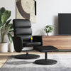 Stella Homewares Massage Recliner Chair with Footstool Black Faux Leather