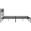 Stella Homewares Metal Bed Frame without Mattress with Headboard Black 135x190 cm