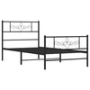 Stella Homewares Metal Bed Frame without Mattress with Footboard Black 107x203 cm King Single