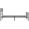 Stella Homewares Metal Bed Frame without Mattress with Footboard Black 107x203 cm King Single