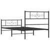 Stella Homewares Metal Bed Frame without Mattress with Footboard Black 107x203 cm King Single