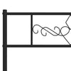 Stella Homewares Metal Bed Frame without Mattress with Footboard Black 135x190 cm