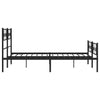 Stella Homewares Metal Bed Frame without Mattress with Footboard Black 150x200 cm