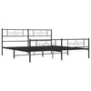 Stella Homewares Metal Bed Frame without Mattress with Footboard Black 183x203 cm King