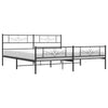 Stella Homewares Metal Bed Frame without Mattress with Footboard Black 183x203 cm King