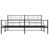 Stella Homewares Metal Bed Frame without Mattress with Footboard Black 183x203 cm King