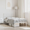Stella Homewares Metal Bed Frame without Mattress with Headboard White 107x203 cm King Single