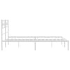 Stella Homewares Metal Bed Frame without Mattress with Headboard White 150x200 cm