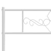 Stella Homewares Metal Bed Frame without Mattress with Headboard White 150x200 cm