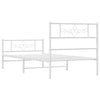 Stella Homewares Metal Bed Frame without Mattress with Footboard White 107x203 cm King Single