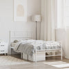 Stella Homewares Metal Bed Frame without Mattress with Footboard White 107x203 cm King Single
