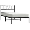 Stella Homewares Metal Bed Frame without Mattress with Headboard Black 107x203 cm King Single