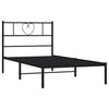 Stella Homewares Metal Bed Frame without Mattress with Headboard Black 107x203 cm King Single
