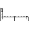 Stella Homewares Metal Bed Frame without Mattress with Headboard Black 107x203 cm King Single