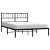 Stella Homewares Metal Bed Frame without Mattress with Headboard Black 150x200 cm