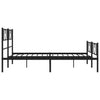 Stella Homewares Metal Bed Frame without Mattress with Footboard Black 150x200 cm