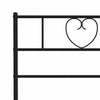 Stella Homewares Metal Bed Frame without Mattress with Footboard Black 150x200 cm