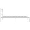 Stella Homewares Metal Bed Frame without Mattress with Headboard White 107x203 cm King Single